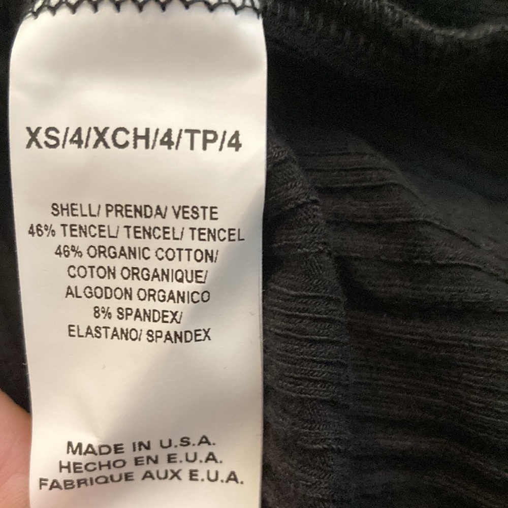 NWT Vitamin A Catalina Black Organic Rib Tee Dress Sz XS - Picture 5 of 6